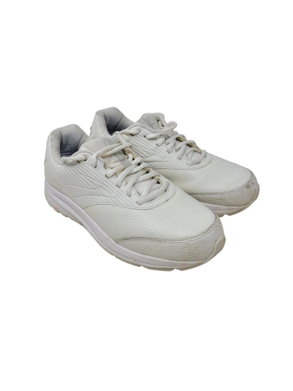 Brooks Addiction Walker Women’s 9 W Wide White Leather Walking Athletic Shoes